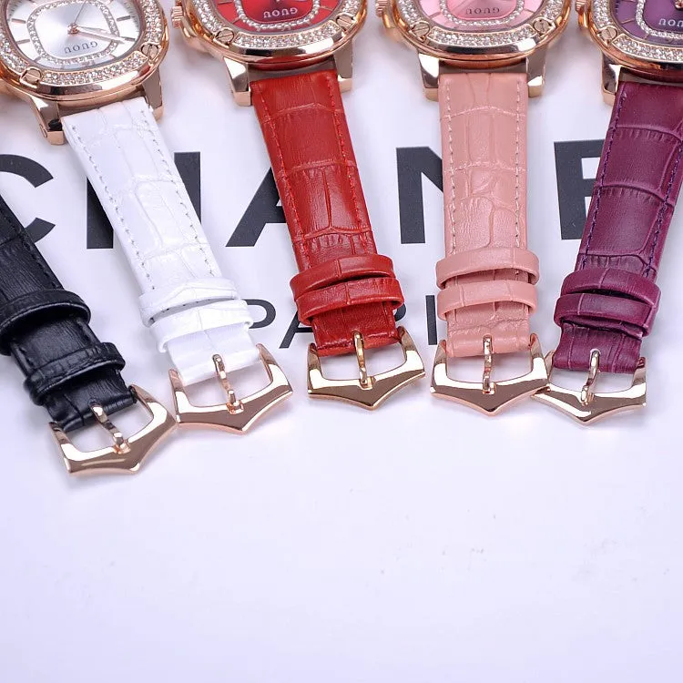 Fashion Square Pattern Durable Women's Watch