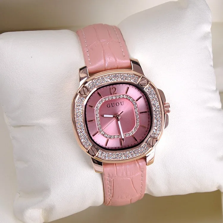 Fashion Square Pattern Durable Women's Watch