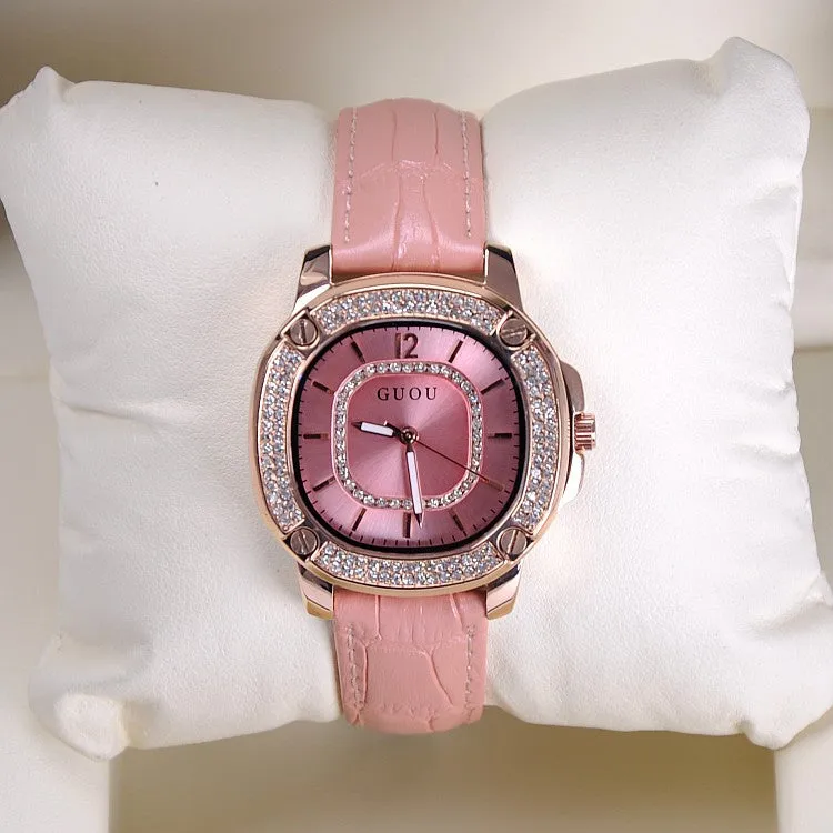 Fashion Square Pattern Durable Women's Watch