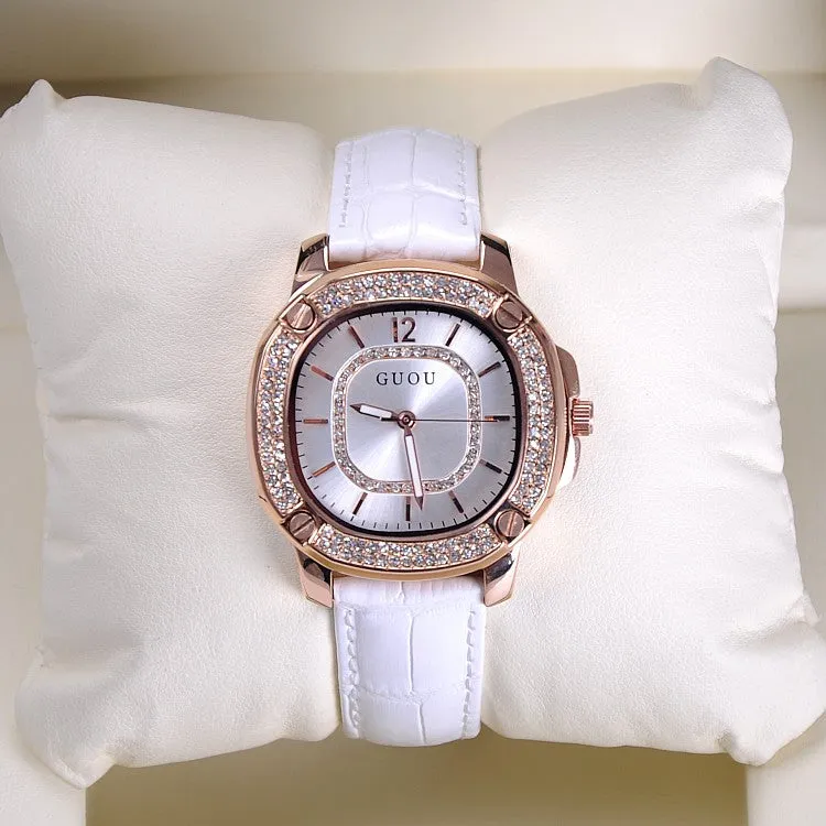 Fashion Square Pattern Durable Women's Watch