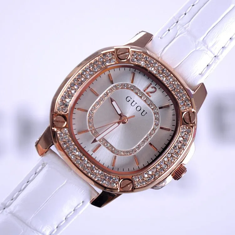 Fashion Square Pattern Durable Women's Watch