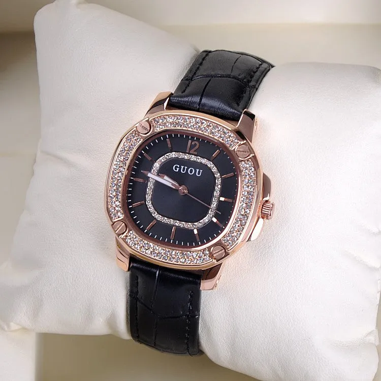 Fashion Square Pattern Durable Women's Watch
