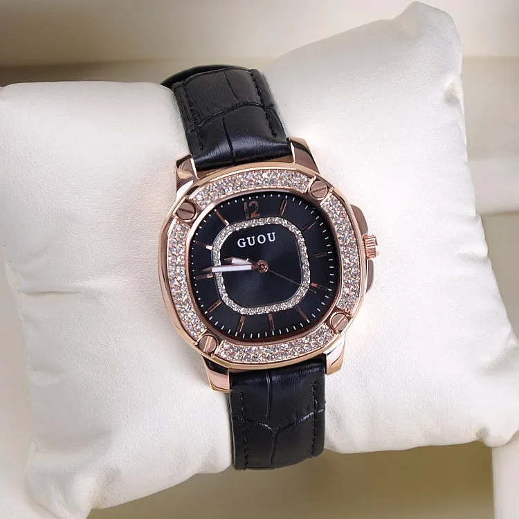 Fashion Square Pattern Durable Women's Watch