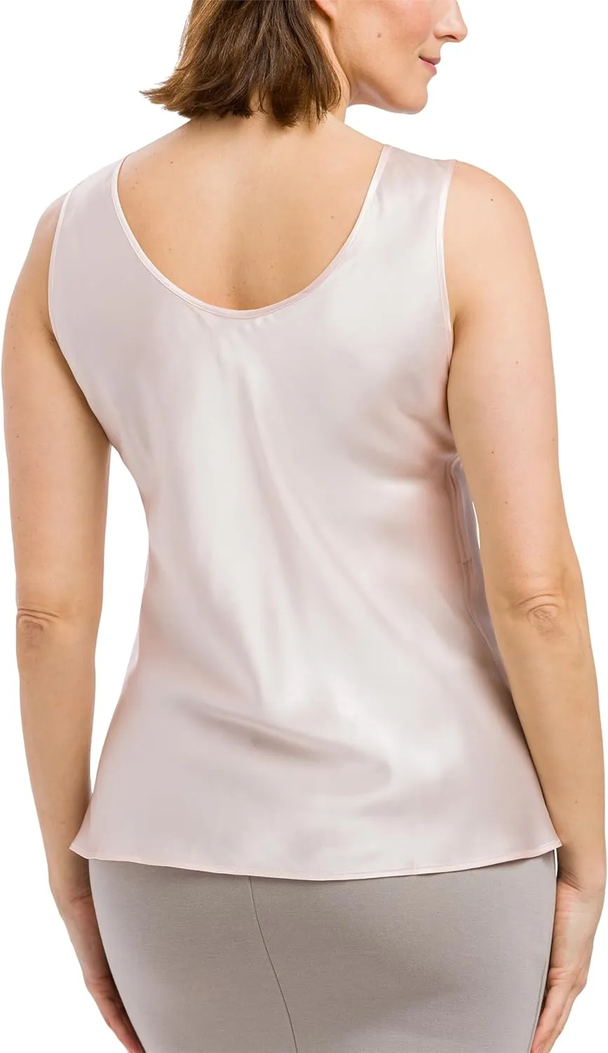 Fishers Finery Women's 100% Pure Mulberry Silk Sleeveless Camisole; Crew Neck