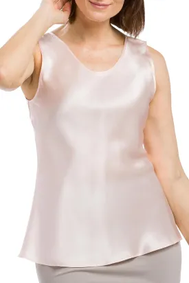 Fishers Finery Women's 100% Pure Mulberry Silk Sleeveless Camisole; Crew Neck