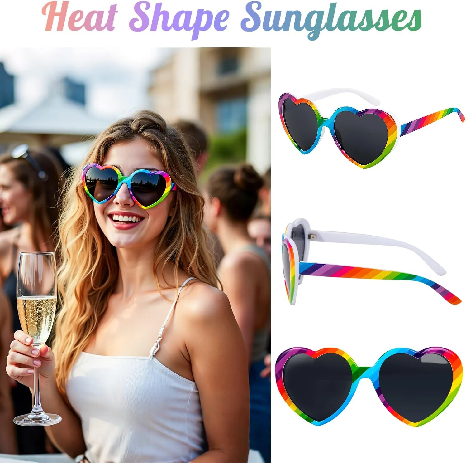 Heart Sunglasses for Women Men Fashion Lovely Shaped Sunglasses Vintage Cute Sun Glasses for Women