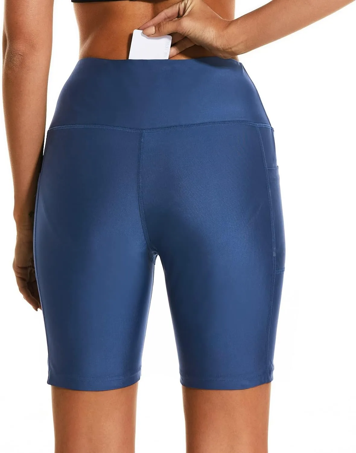 HODOSPORTS Women's 3''/5''/7''/9'' Swim Shorts UPF 50  High Waisted Board Shorts with Pockets Liner Quick Dry Swimsuit Bottom