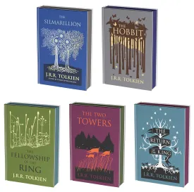 J. R. R. Tolkien Middle-earth Collector's Edition Set (5 Books): Hobbit, Silmarillion, Lord of the Rings (Fellowship, Two Towers, Return of the King) Hardcover  August 1, 2024