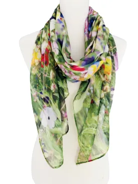 JC022921 Green-Multi Wildflower Scarf