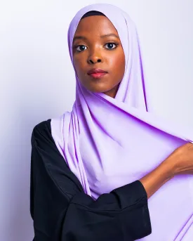 Lavender Ribbed Chiffon Hijab