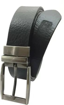 Men Casual Black Genuine Leather Reversible Belt