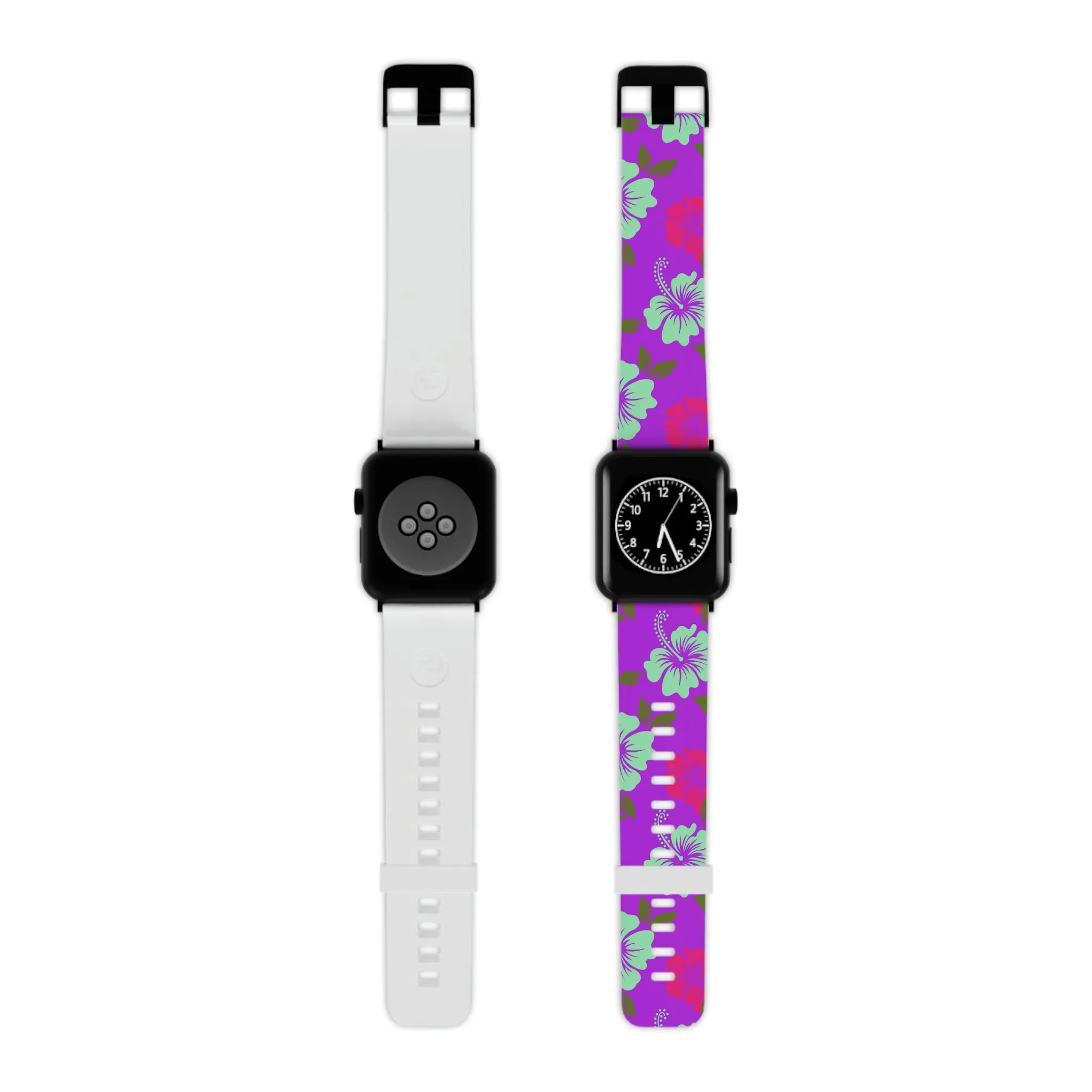 Neon Purple Tropical Thermo Elastomer Watch Band for Apple Watch