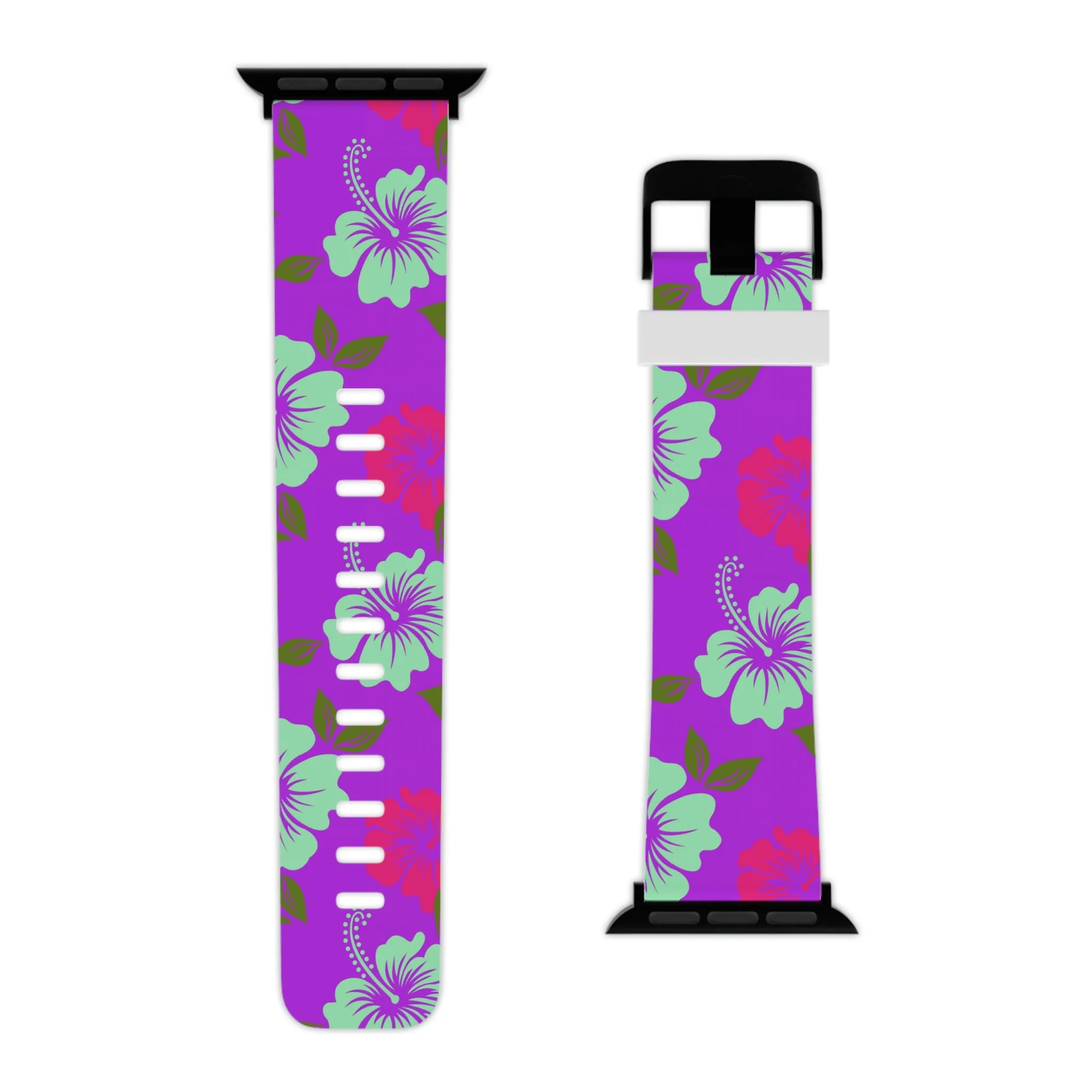 Neon Purple Tropical Thermo Elastomer Watch Band for Apple Watch