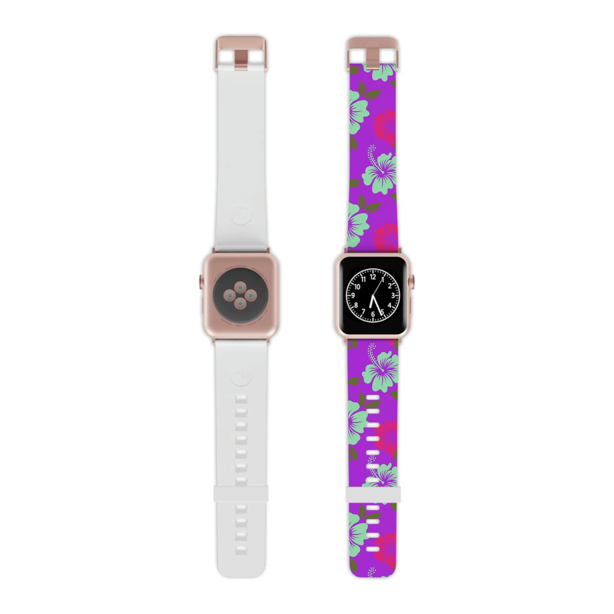 Neon Purple Tropical Thermo Elastomer Watch Band for Apple Watch
