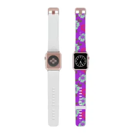 Neon Purple Tropical Thermo Elastomer Watch Band for Apple Watch