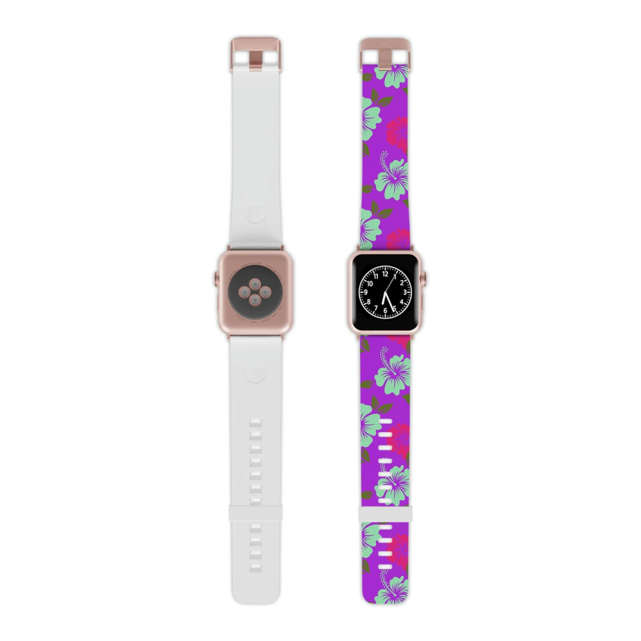 Neon Purple Tropical Thermo Elastomer Watch Band for Apple Watch
