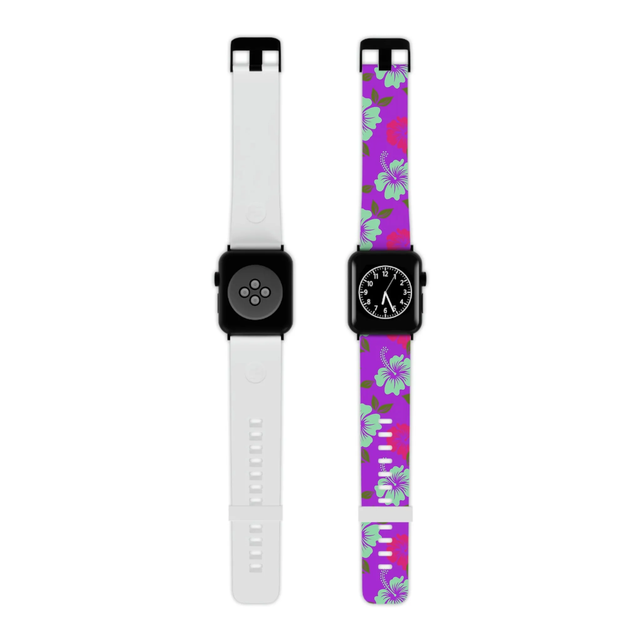 Neon Purple Tropical Thermo Elastomer Watch Band for Apple Watch