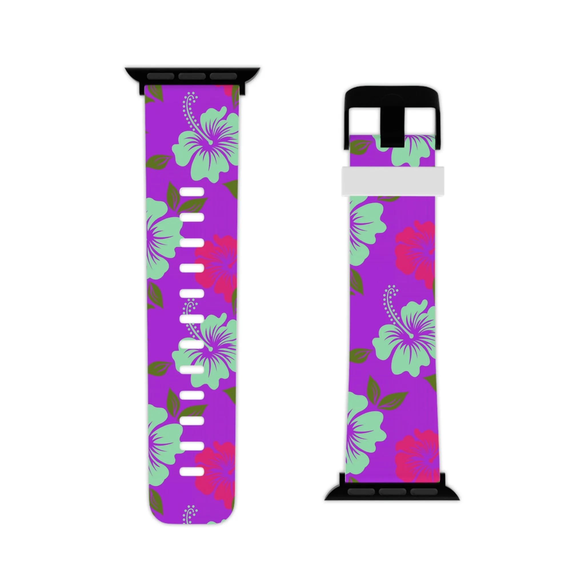 Neon Purple Tropical Thermo Elastomer Watch Band for Apple Watch