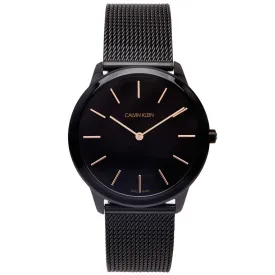 NEW Calvin Klein Minimal PVD Men Watches - Black K3M21421