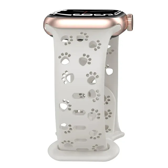 Paws & Play Hollow-Out Silicone Strap for Apple Watch - Starlight