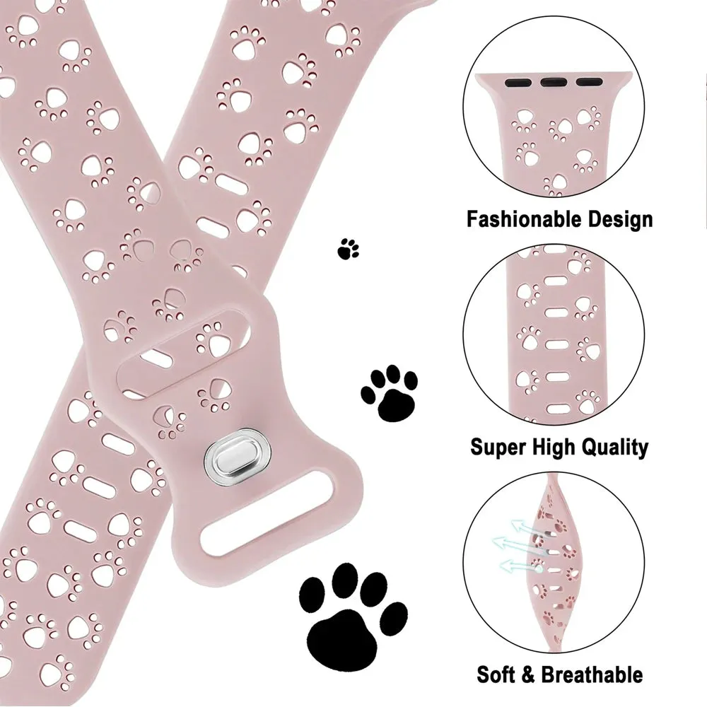 Paws & Play Hollow-Out Silicone Strap for Apple Watch - Starlight