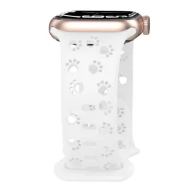 Paws & Play Hollow-Out Silicone Strap for Apple Watch - White