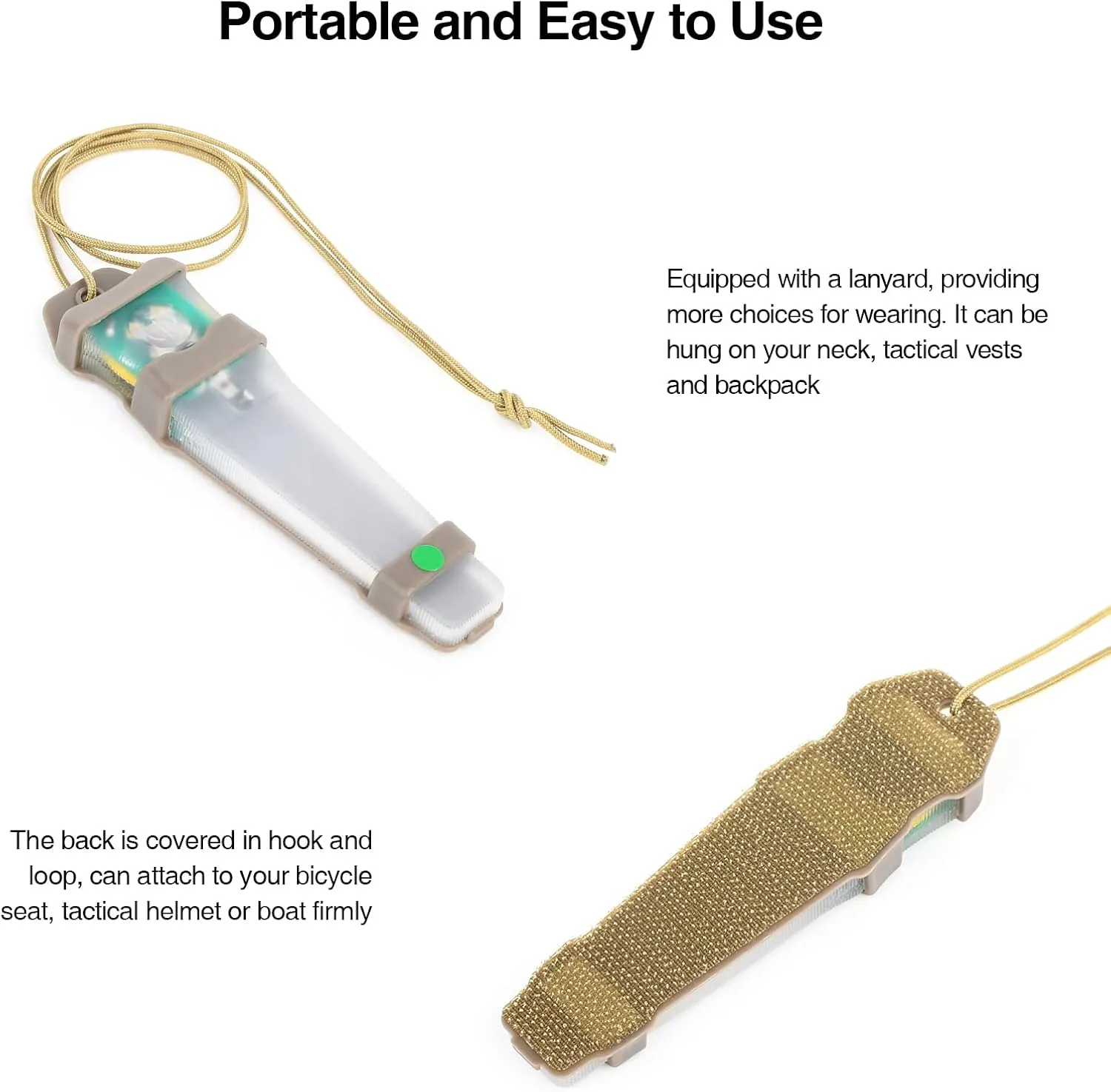 Personal Identification Marker - Tactical Helmet Light, Portable Survival Signal Light for Hiking, Boating, Cycling, Fishing