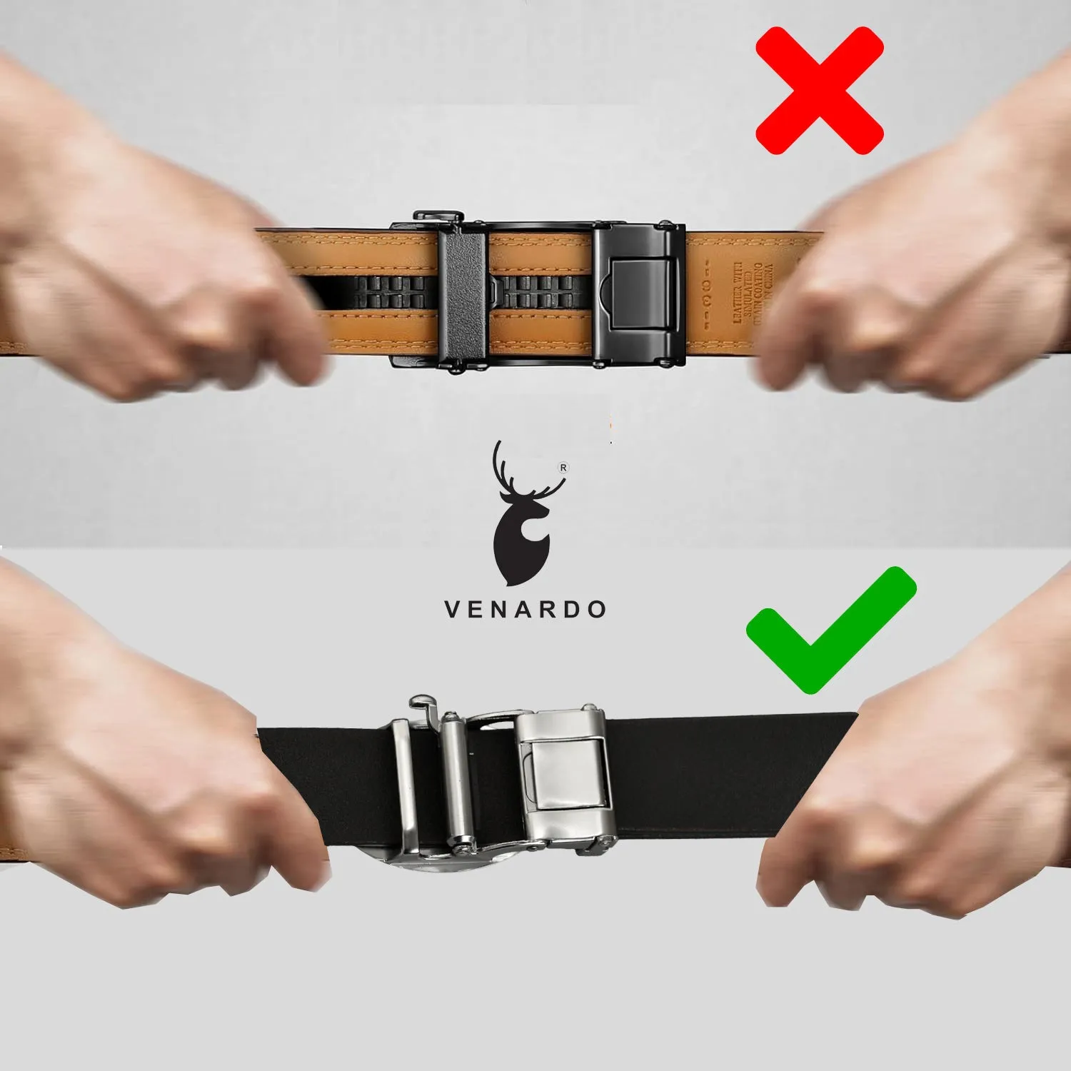 Pinacel Classic  Genuine Leather Autolock  No Hole Belt