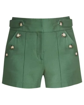 Pine Textured Sateen Short  - Ivory