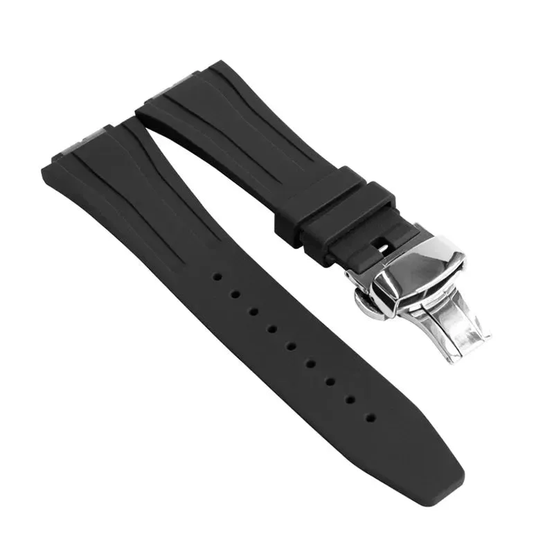 Replacement Fluorine Rubber Strap Butterfly Clasp for Casio G-Shock GA-2100 GM-2100 GA-2110 GM-5600