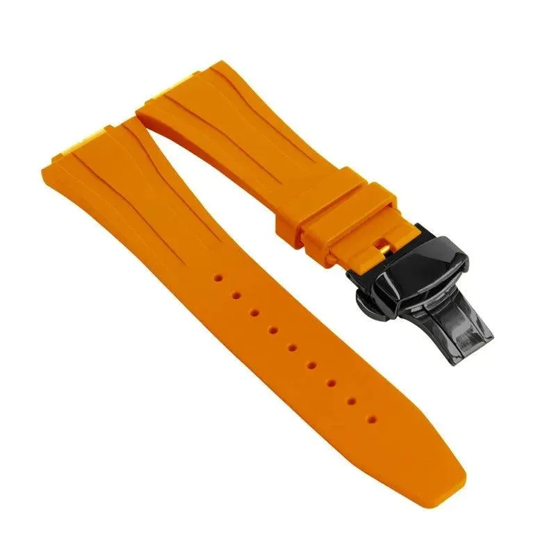 Replacement Fluorine Rubber Strap Butterfly Clasp for Casio G-Shock GA-2100 GM-2100 GA-2110 GM-5600