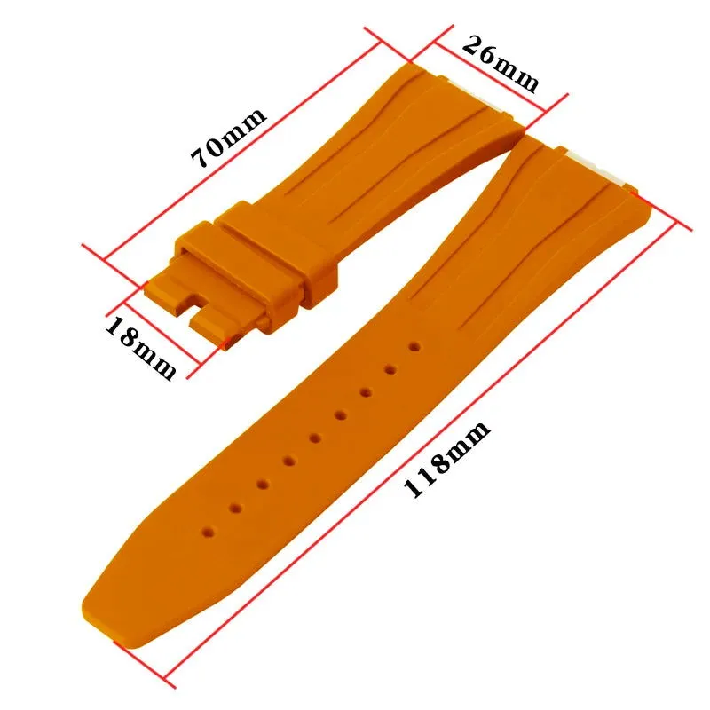 Replacement Fluorine Rubber Strap Butterfly Clasp for Casio G-Shock GA-2100 GM-2100 GA-2110 GM-5600