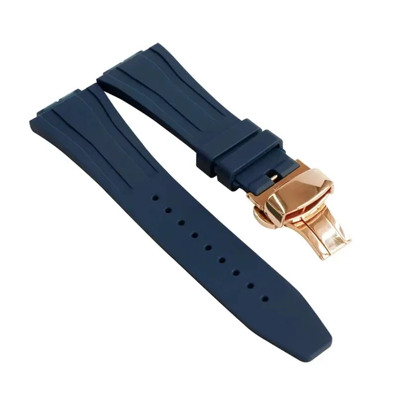 Replacement Fluorine Rubber Strap Butterfly Clasp for Casio G-Shock GA-2100 GM-2100 GA-2110 GM-5600