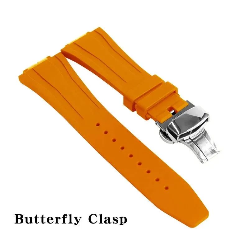Replacement Fluorine Rubber Strap Butterfly Clasp for Casio G-Shock GA-2100 GM-2100 GA-2110 GM-5600