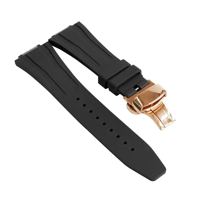 Replacement Fluorine Rubber Strap Butterfly Clasp for Casio G-Shock GA-2100 GM-2100 GA-2110 GM-5600