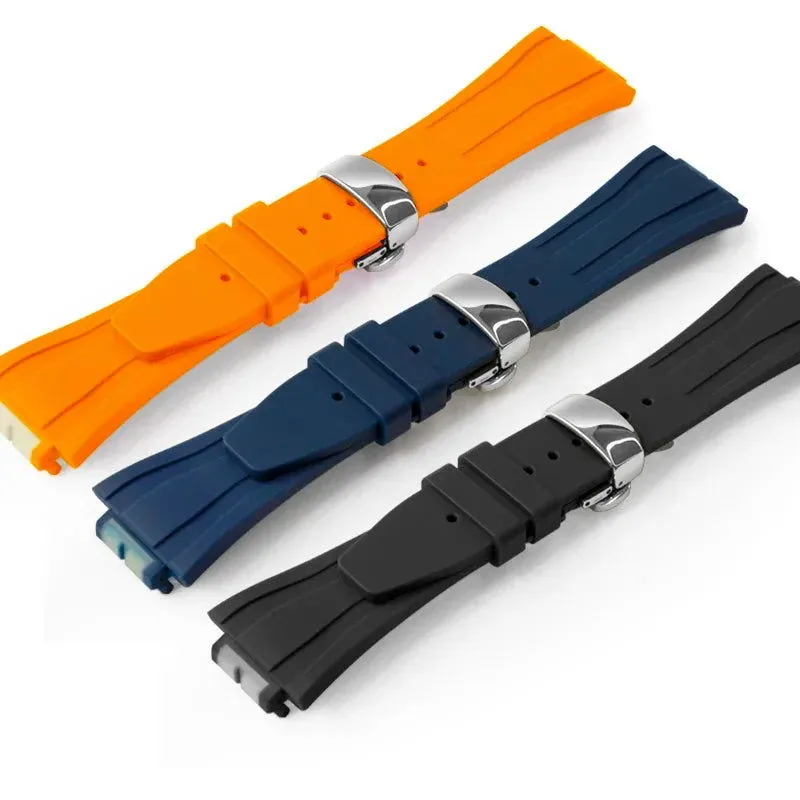 Replacement Fluorine Rubber Strap Butterfly Clasp for Casio G-Shock GA-2100 GM-2100 GA-2110 GM-5600