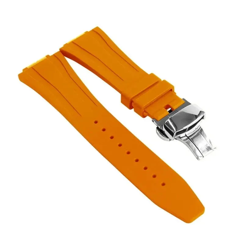 Replacement Fluorine Rubber Strap Butterfly Clasp for Casio G-Shock GA-2100 GM-2100 GA-2110 GM-5600