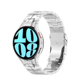 Samsung Galaxy Watch 4 Classic (46mm) stainless steel bracelet with butterfly clasp - silver