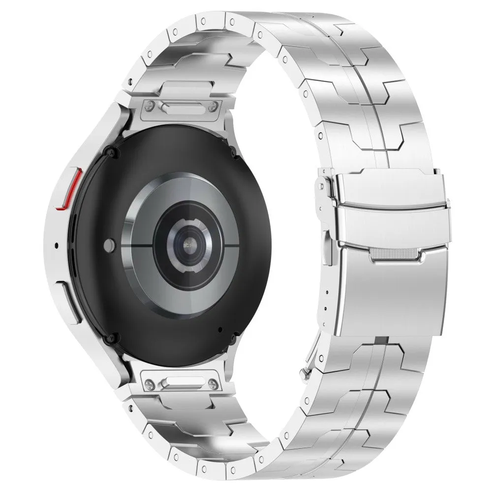 Samsung Galaxy Watch 4 Classic (46mm) stainless steel bracelet with butterfly clasp - silver