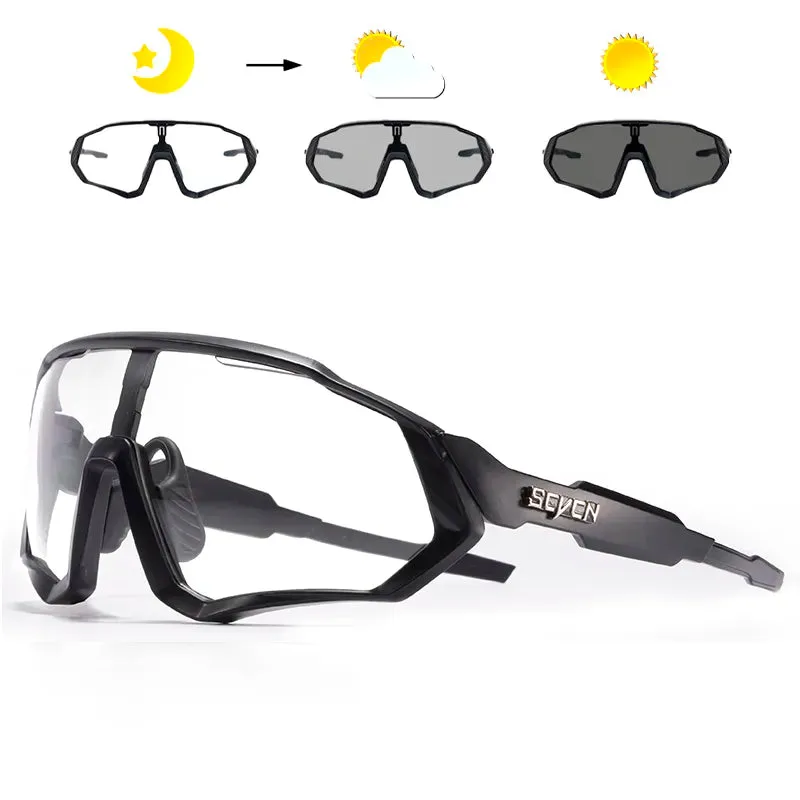 SCVCN Men Women Cycling Glasses Photochromic Bicycle Outdoor Sports Glasses MTB Road Bike Sunglasses UV400 Hiking Glasses