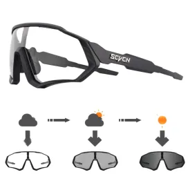 SCVCN Men Women Cycling Glasses Photochromic Bicycle Outdoor Sports Glasses MTB Road Bike Sunglasses UV400 Hiking Glasses