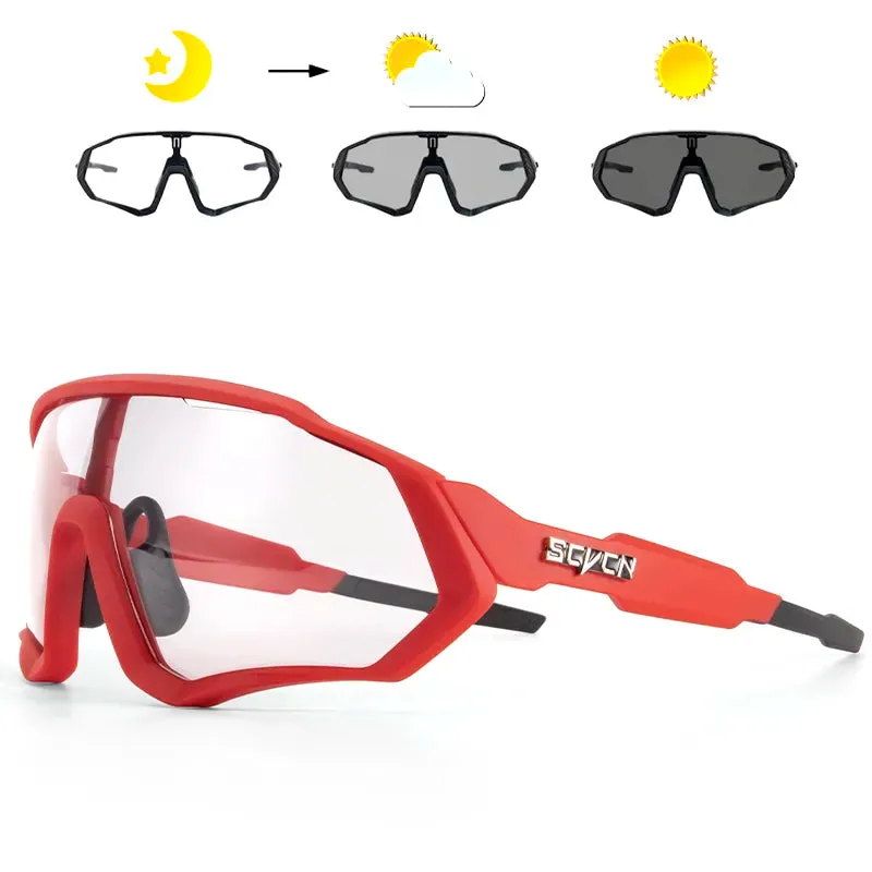 SCVCN Men Women Cycling Glasses Photochromic Bicycle Outdoor Sports Glasses MTB Road Bike Sunglasses UV400 Hiking Glasses