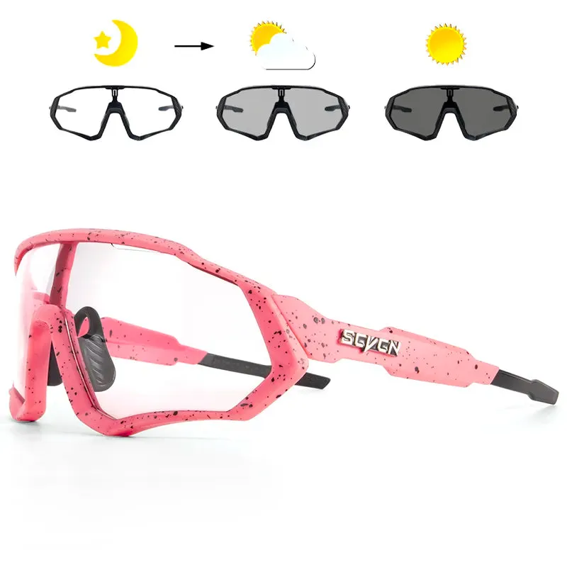 SCVCN Men Women Cycling Glasses Photochromic Bicycle Outdoor Sports Glasses MTB Road Bike Sunglasses UV400 Hiking Glasses