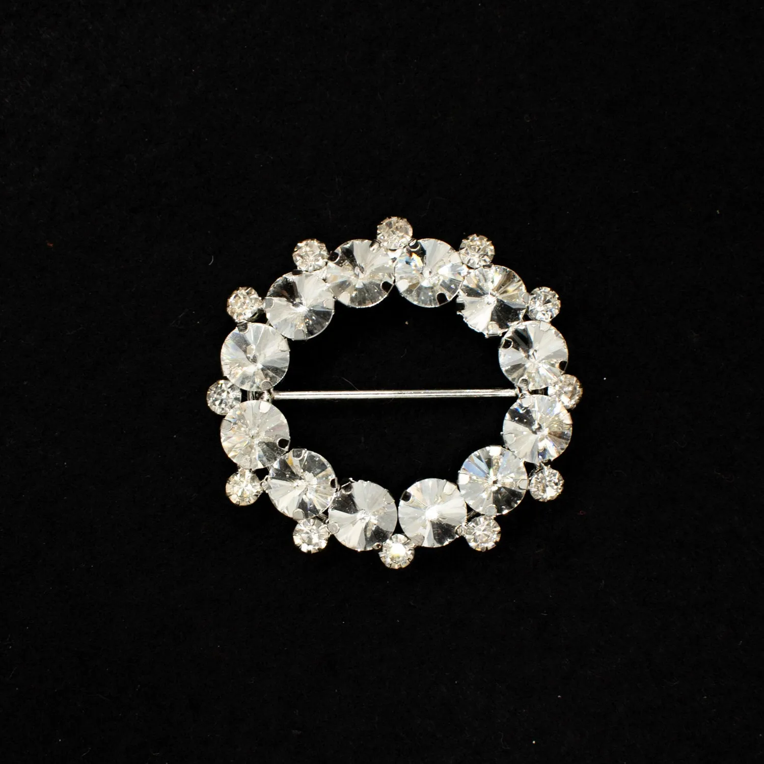 Silver Crystals Rhinestone Decor Fashion Buckle Design-1