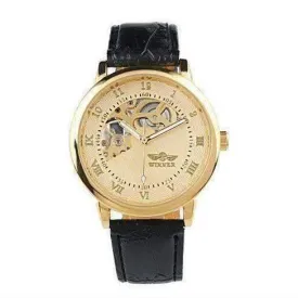 Sophisticated In Gold Mechanical Skeleton Automatic Watch For Men