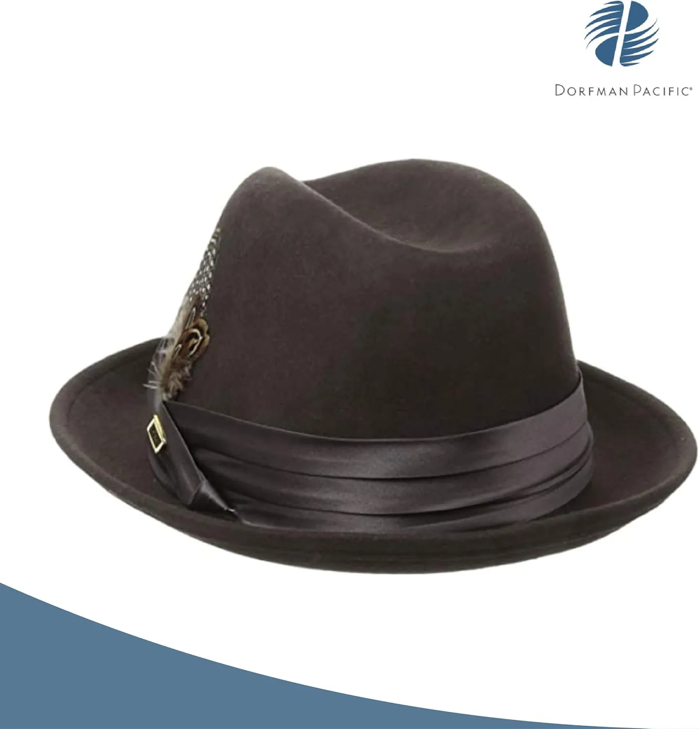 STACY ADAMS Men's Crushable Wool Felt Snap Brim Fedora Hat