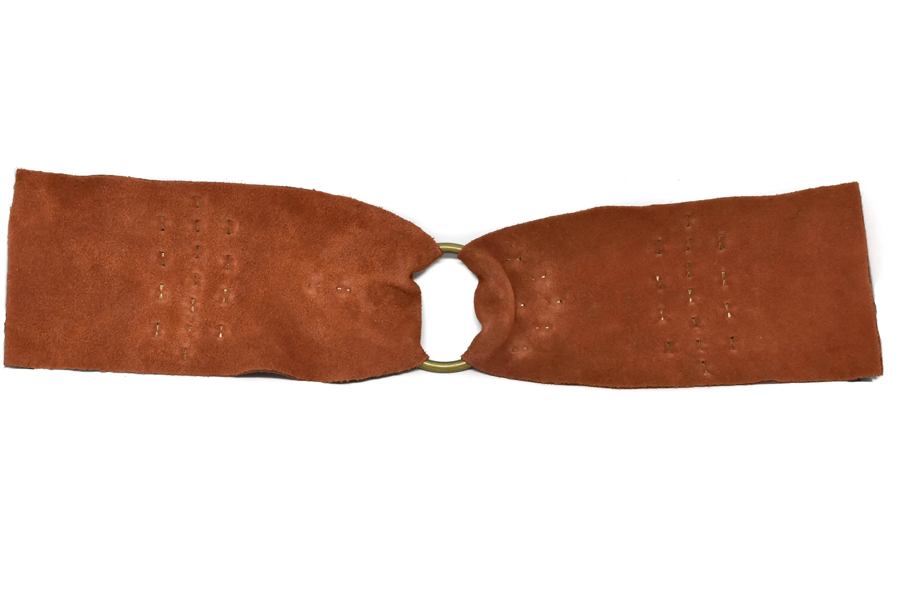 Studded Suede Rusty Orange Belt 16" x 3.63" - 1 Piece