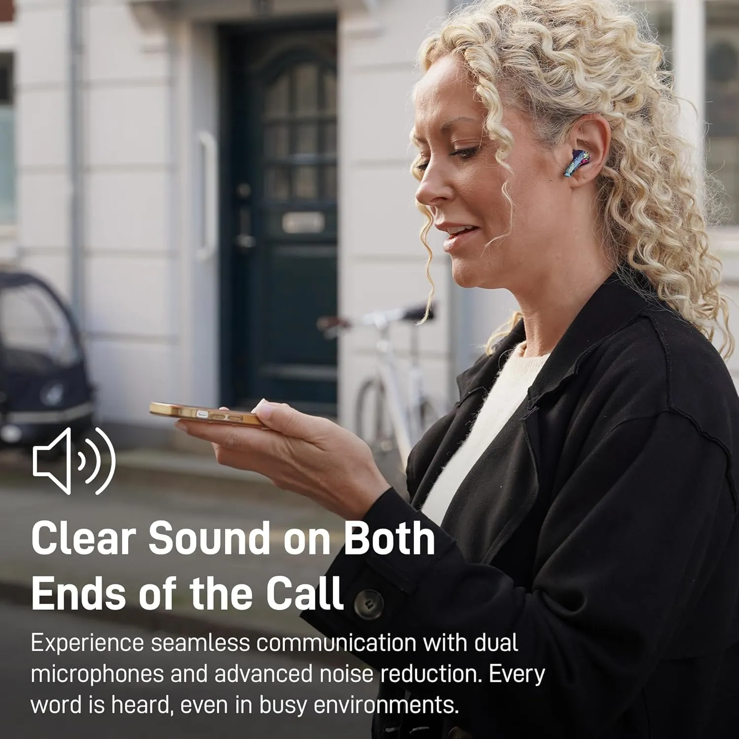 True Wireless Earbuds with Charging Case - Designed and Engineered in The USA - IPx4 Water Resistant Bluetooth Earbuds Compatible with Apple and Android - 27Hrs Battery Life - Floral