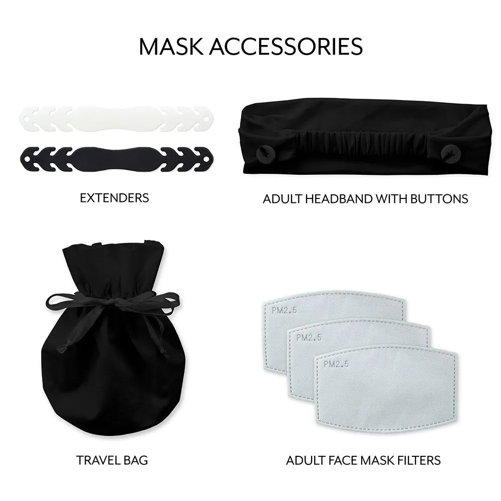 Watercolor Rose Print Protective Cloth Face Mask