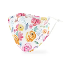 Watercolor Rose Print Protective Cloth Face Mask